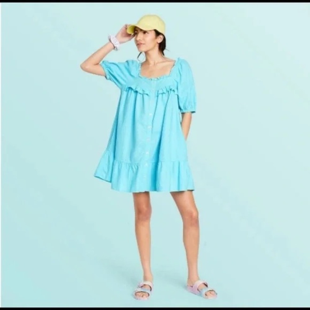Stoney Clover Light Blue Ruffle Dress - Picture 2 of 9